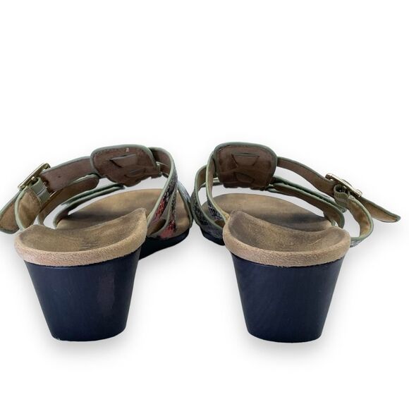 Vionic Park Radia Snakeprint Triple Strap Orthotic Sandals in Mint Snake Size 8 - Picture 10 of 16
